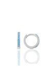 Gümüş rodyumlu turkuaz taşlı 11 mm halka küpe Tragus Piercing Helix Kıkırdak Küpesi