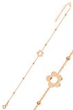 Gümüş rose top top zincirli çiçek bileklik