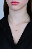 Gümüş altın yaldızlı sim modeli dorica kolye