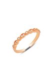 Gümüş rose zirkon taşlı ayarlamalı yüzük SGTL12175ROSE