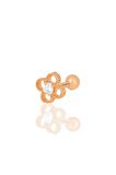 Gümüş rose zirkon taşlı yonca modeli Tragus helix Piercing küpe
