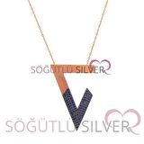 onix taşlı üçgen ikili set