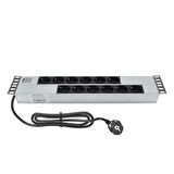 AMP CONNECT 19"2U 12'li Schuko Direkt Bağlantılı Kabinet Grup Prizi (PDU)-16A 