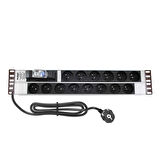 AMP CONNECT 19" 2U 14'lü Fransız UPS Sigortalı Kabinet Grup Prizi (PDU)-16A