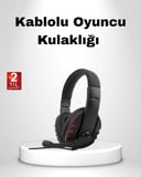 Rahat Ve Dayanıklı Mikrofonlu Oyun Kulaklığı – Stereo Ses, Ayarlanabilir Kafa Bandı