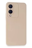 Newface Vivo Y17S Kılıf Nano İçi Kadife Silikon - Pudra