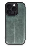 Newface İphone 16 Pro Max Kılıf Flip Cover - Koyu Yeşil