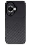 Newface Huawei Nova 12S Kılıf Auto Focus Karbon Kapak - Siyah