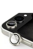 Newface Samsung Galaxy Z Flip 5 Valdez Metal Kamera Lens - Krem