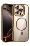 Joko İphone 16 Pro Max Remim Lensli Magsafe Standlı Kapak - Kahverengi