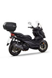 Motosiklet Arka Çanta SH-44 litre Karbon Desen Scooter Motor Tur Çantası Siyah 44 Lt