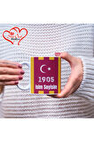 Kişiye Özel İsimli Sarı Kırmızı Temalı Kupa Bardak