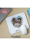 Kişiye Özel Fotoğraflı ve İsimli Mouse Pad 21x17 cm, Kaymaz Taban - Resim Baskılı Mousepad