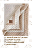 Next Baby LITTLE DEDI Shell Örgü Çocuk Bebek Battaniyesi, Çift Taraflı Örtü 80x100 Cm - Taş