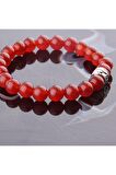 Kırmızı Akik Doğal Taş Bileklik - 8 Mm B773