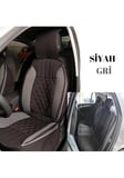Audi A3 Sedan Oto Koltuk Minderi Ön Arka Set Siyah Gri Elegance Model ŞHN