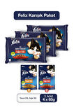 FELİX Karışık Yavru Kedi Yaş Maması 12 x 85 gr (6 Adet Tavuklu ve 6 Adet Sığır Etli)
