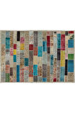 El Yapımı Patchwork Benzersiz Halı 160 x 230 cm 5052