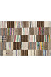 Patchwork Desenli Benzersiz El Dokuma Halı 140 x 205 cm 6143