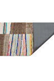 Patchwork Desenli Benzersiz El Dokuma Halı 140 x 205 cm 6143