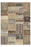 El Yapımı Keten Patchwork Halı 160x230 Cm - 6289