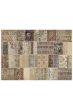 El Yapımı Keten Patchwork Halı 160x230 Cm - 6289