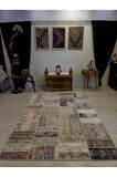 El Yapımı Patchwork Elegan Tasarım Halı 146x234 cm 4028