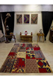 El Yapımı Patchwork Elegan Tasarım Halı 162x233 cm 4055