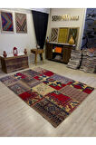 El Yapımı Patchwork Elegan Tasarım Halı 162x233 cm 4055