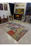 El Yapımı Patchwork Elegan Tasarım Halı 161x230 cm 4068