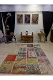 El Yapımı Patchwork Elegan Tasarım Halı 161x230 cm 4068