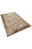 Trendy Vintage Eskitme Patchwork Jüt Kilim Pers Ipek Halı - 147x231 Cm 9946