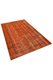Trendy Vintage Eskitme Patchwork Jüt Kilim Halı - 153x256 Cm 9948