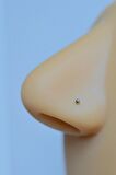 Gümüş Renk 1.5 mm Çelik Top Hızma Burun Piercingi