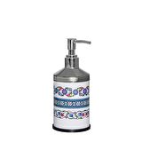 SİLİWAX RUMİ DESEN-4 Lü Set Pedallı  Yavaş kapanır Çöp Kovası Wc Klozet Fırça Sabunluk Diş Fırçalık Seti