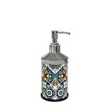 SİLİWAX RETRO DESEN-4 Lü Set Pedallı  Yavaş kapanır Çöp Kovası Wc Klozet Fırça Sabunluk Diş Fırçalık Seti