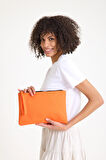Premium Kadın Renkli Astarlı Fermuarlı Clutch El Çantası Portföy