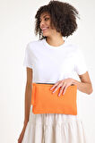 Premium Kadın Renkli Astarlı Fermuarlı Clutch El Çantası Portföy