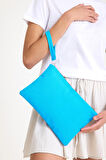 Premium Kadın Renkli Astarlı Fermuarlı Clutch El Çantası Portföy
