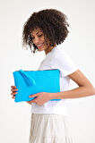 Premium Kadın Renkli Astarlı Fermuarlı Clutch El Çantası Portföy