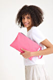 Premium Kadın Renkli Astarlı Fermuarlı Clutch El Çantası Portföy