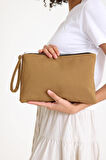Premium Kadın Renkli Astarlı Fermuarlı Clutch El Çantası Portföy