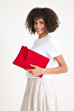 Premium Kadın Renkli Astarlı Fermuarlı Clutch El Çantası Portföy