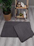 My Evilla Modern Dekoratif Peluş Simirna 50x80-50x40 Banyo Klozet Takımı 