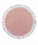 Modern Dekoratif Yuvarlak Puffy Peluş Ponpon Saçaklı Salon Oturma Odası Halısı Pembe