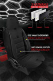 Mitsubishi Town Box Town Box 0.7 I 20v Rx (64 Hp) 2011 UYUMLU  Tay Tüyü Oto Koltuk Kılıfı CARBON SİYAH