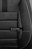 Renault Duster Oroch 1.6 Sce 16v (120 Hp) Ethanol 2019 UYUMLU  Tay Tüyü Oto Koltuk Kılıfı CARBON SİYAH