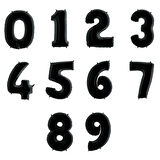 7 Yaş Siyah Folyo Balon 34 INC 76 CM