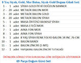 8 Yaş Siyah, Gold, Mor Balon, Siyah-Gold Doğum Günü Seti