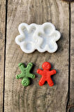Ginger Mini İkili Mum Kalıbı (Silikon) (1 Adet)
